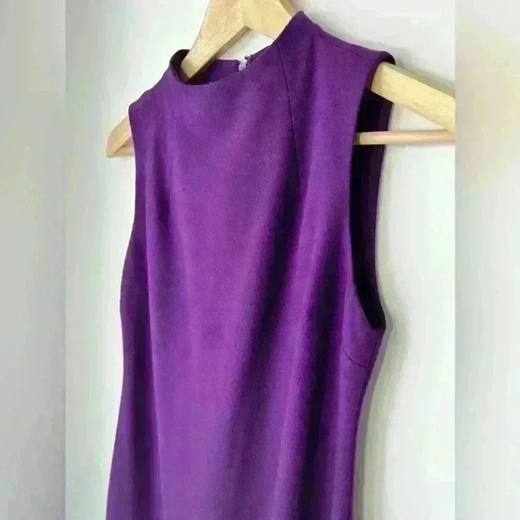 Alice + Olivia Womens Purple Mock Neck Romantic Midi Party Evening Dress 0 - Picture 3 of 11